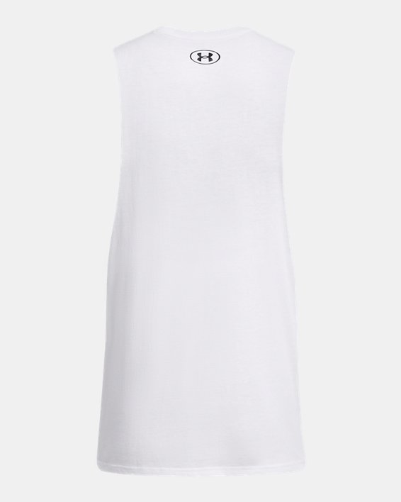 Men's UA Sportstyle Left Chest Cut-Off Tank in White image number 6